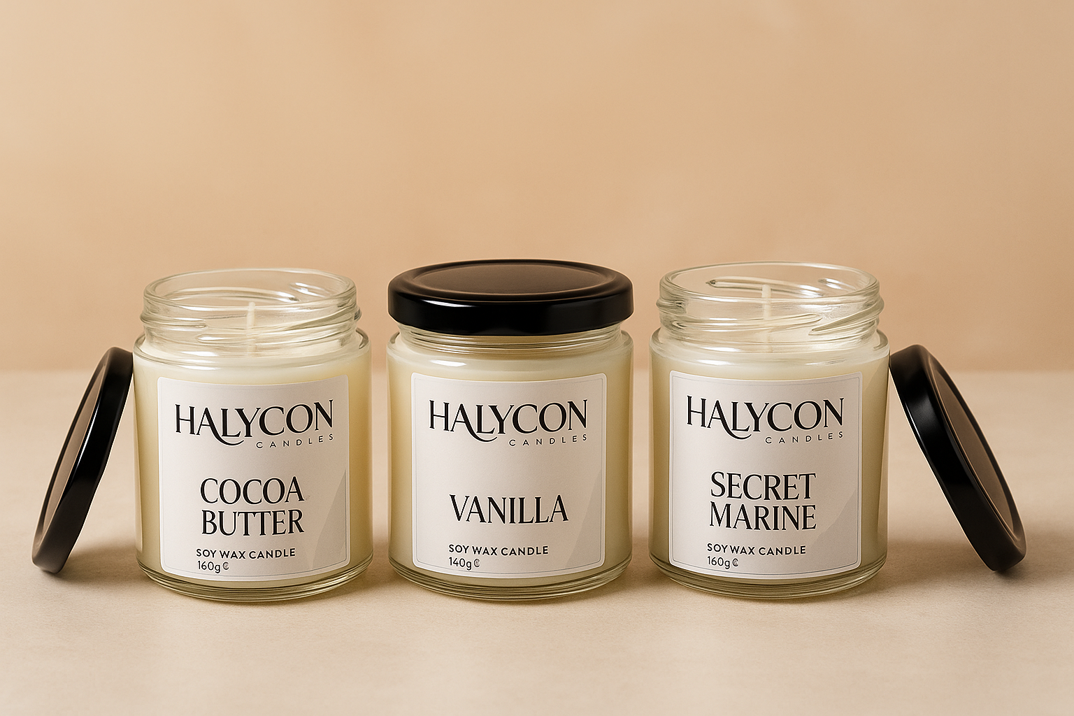 Jar Candle | 100% Natural Wax | Pack Of 3 (Medium Size)