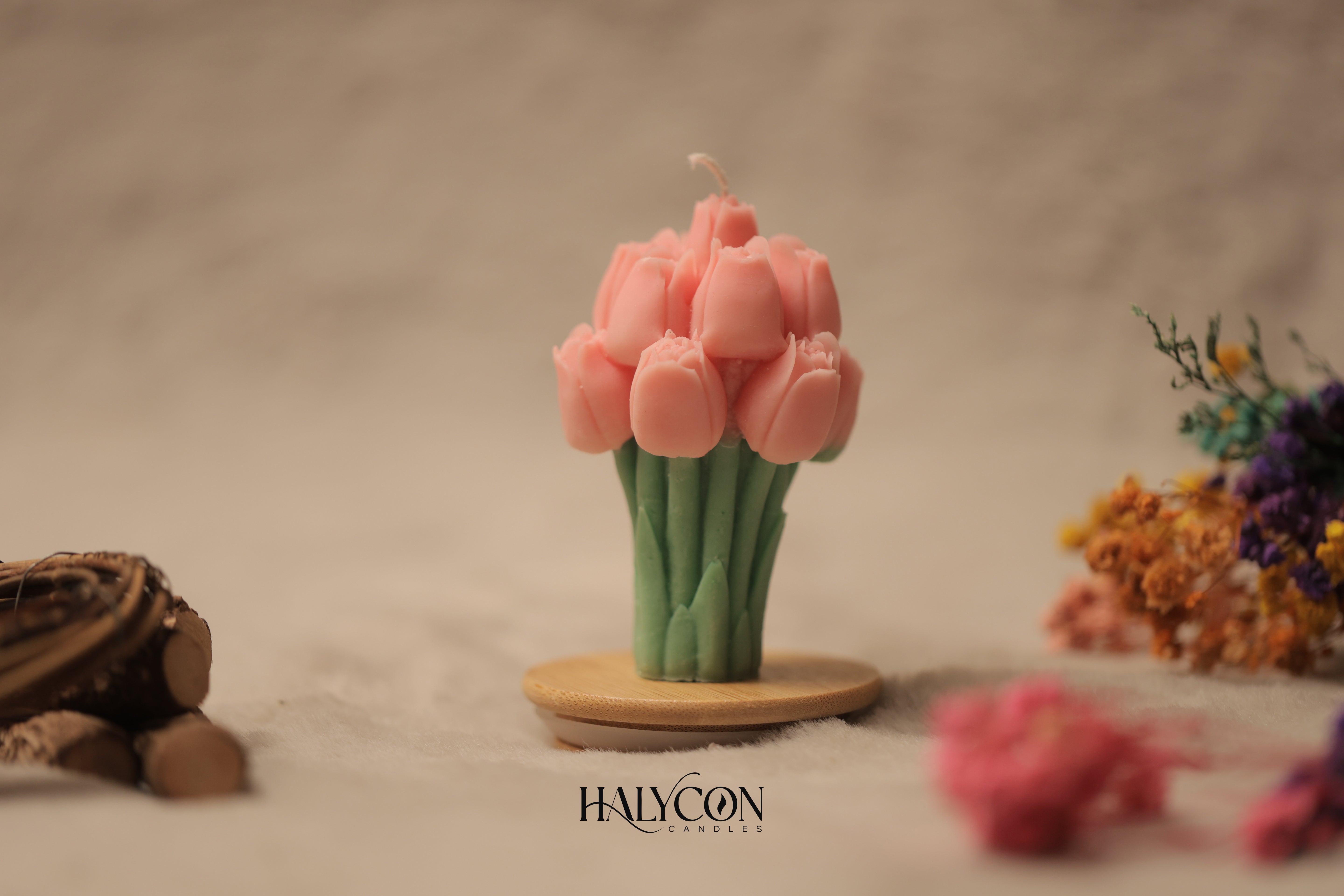 Tulip Bouquet Candle | Scented Candle | Clean Burn | Gifiting