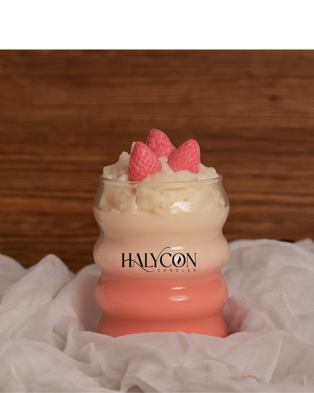 Stawberry Dessert | Soy Wax Candle | Champian Pink
