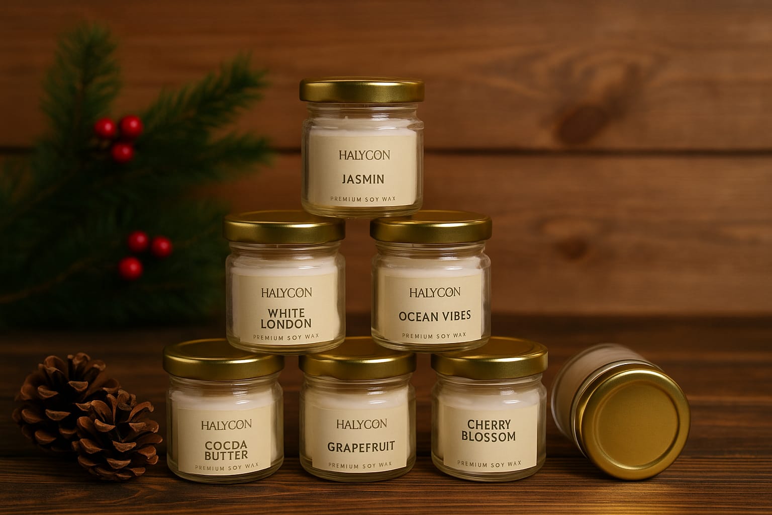 Fragrance Jar Candle Pack Of 6 | Home Decor | Scented Mini Jar Candle